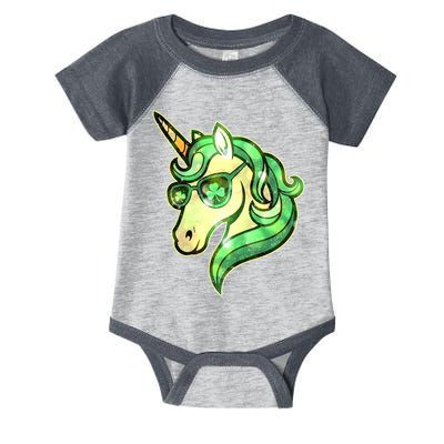 Cool St Patricks Day Lucky Shamrock Clover Unicorn Infant Baby Jersey Bodysuit
