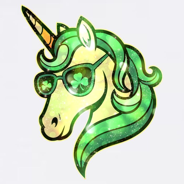 Cool St Patricks Day Lucky Shamrock Clover Unicorn Garment-Dyed Sweatshirt