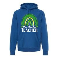 Cute St Patrick’s Teacher 1 Lucky Teacher St Patrick’s Day Gift Premium Hoodie