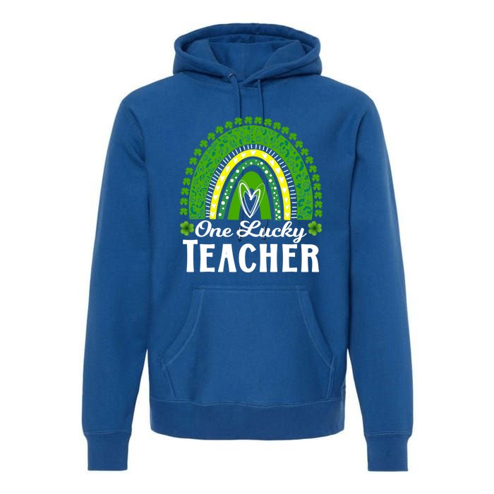 Cute St Patrick’s Teacher 1 Lucky Teacher St Patrick’s Day Gift Premium Hoodie