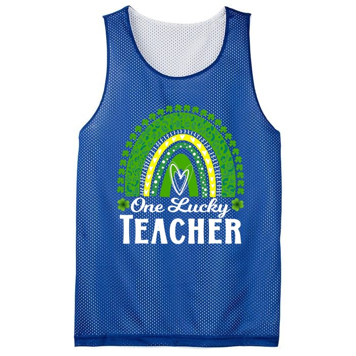 Cute St Patrick’s Teacher 1 Lucky Teacher St Patrick’s Day Gift Mesh Reversible Basketball Jersey Tank