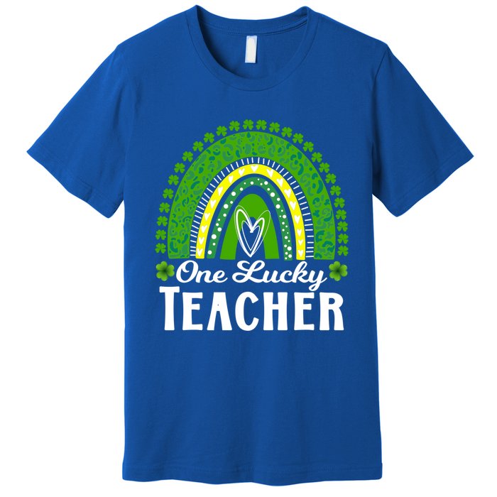 Cute St Patrick’s Teacher 1 Lucky Teacher St Patrick’s Day Gift Premium T-Shirt