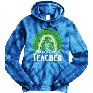 Cute St Patrick’s Teacher 1 Lucky Teacher St Patrick’s Day Gift Tie Dye Hoodie