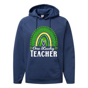 Cute St Patrick’s Teacher 1 Lucky Teacher St Patrick’s Day Gift Performance Fleece Hoodie