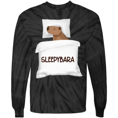 Capybara Sleep Pajamas Nightgown Sleepybara Rodents Tie-Dye Long Sleeve Shirt