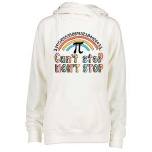 Can't Stop Pi Won't Stop Leopard Pi Day Math Lover Womens Funnel Neck Pullover Hood