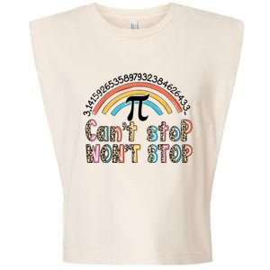 Can't Stop Pi Won't Stop Leopard Pi Day Math Lover Garment-Dyed Women's Muscle Tee