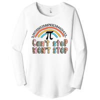 Can't Stop Pi Won't Stop Leopard Pi Day Math Lover Women's Perfect Tri Tunic Long Sleeve Shirt