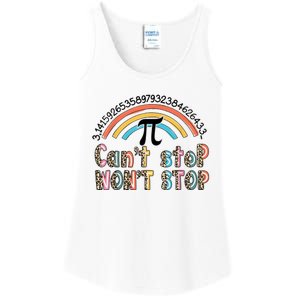 Can't Stop Pi Won't Stop Leopard Pi Day Math Lover Ladies Essential Tank