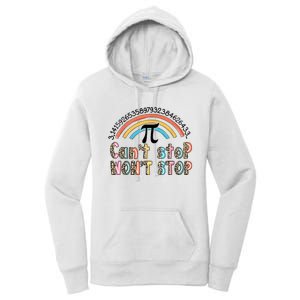 Can't Stop Pi Won't Stop Leopard Pi Day Math Lover Women's Pullover Hoodie