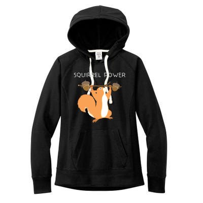 Cute Squirrel Power Women's Fleece Hoodie