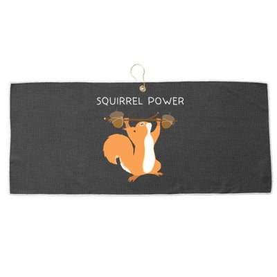 Cute Squirrel Power Large Microfiber Waffle Golf Towel