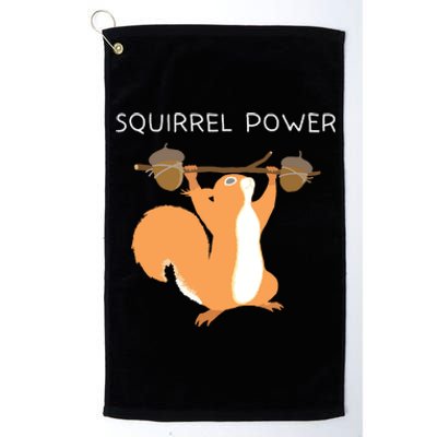 Cute Squirrel Power Platinum Collection Golf Towel