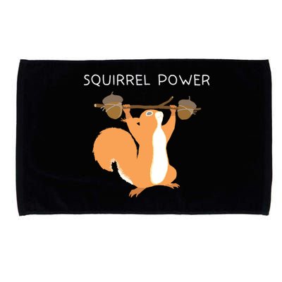 Cute Squirrel Power Microfiber Hand Towel