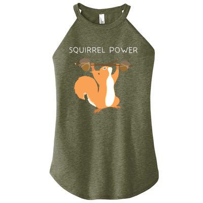 Cute Squirrel Power Women's Perfect Tri Rocker Tank