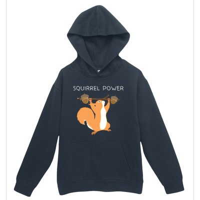 Cute Squirrel Power Urban Pullover Hoodie