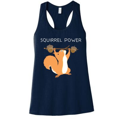 Cute Squirrel Power Women's Racerback Tank