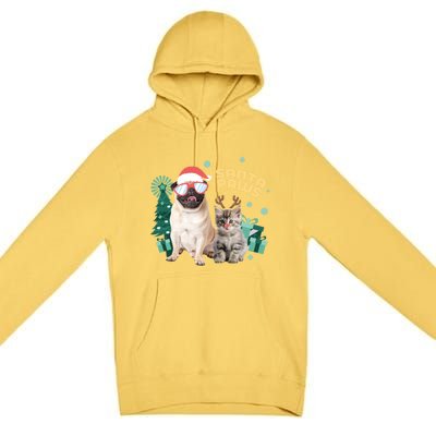 Christmas Santa Paws Gift Premium Pullover Hoodie