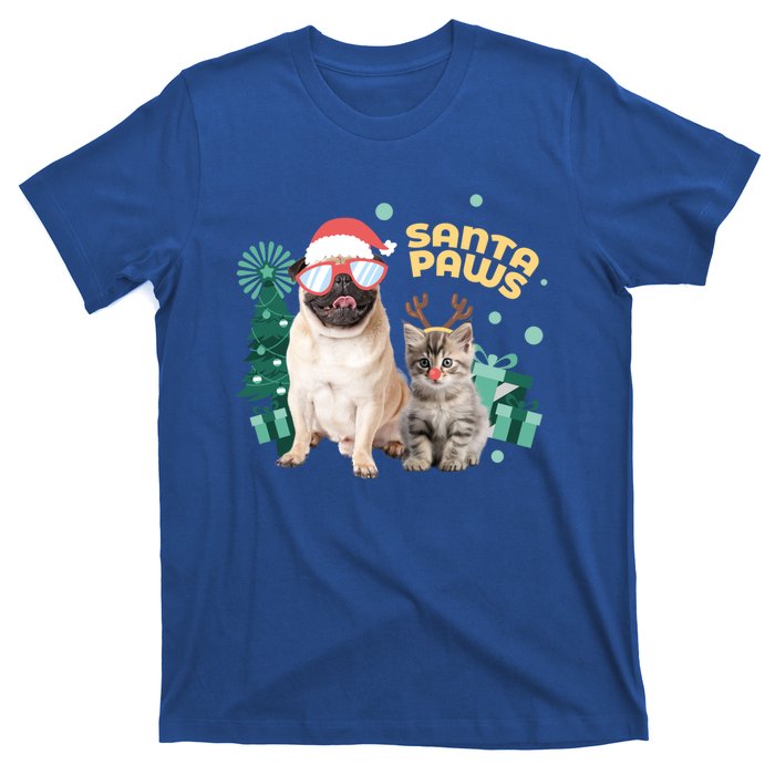 Christmas Santa Paws Gift T-Shirt