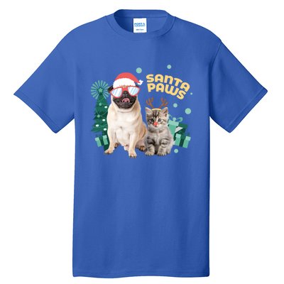 Christmas Santa Paws Gift Tall T-Shirt