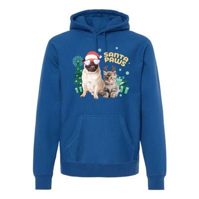 Christmas Santa Paws Gift Premium Hoodie