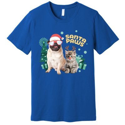 Christmas Santa Paws Gift Premium T-Shirt