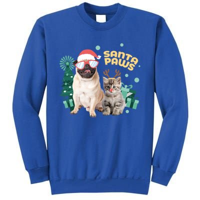 Christmas Santa Paws Gift Tall Sweatshirt