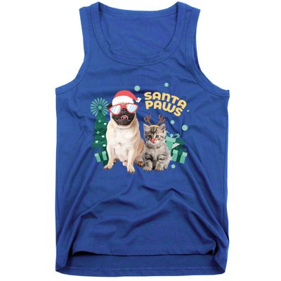 Christmas Santa Paws Gift Tank Top