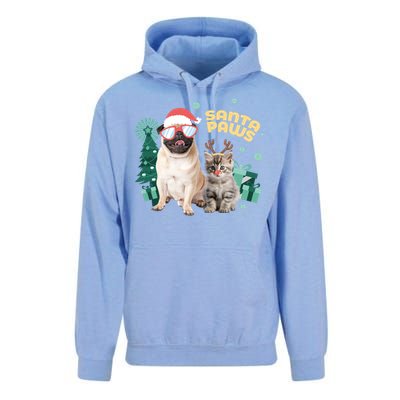 Christmas Santa Paws Gift Unisex Surf Hoodie