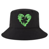 Cute St Patrick's Day Scribble Shamrock Heart Cool Comfort Performance Bucket Hat