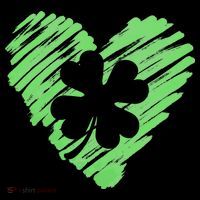 Cute St Patrick's Day Scribble Shamrock Heart Tall T-Shirt