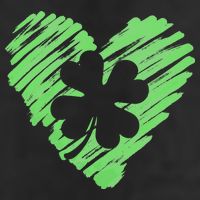 Cute St Patrick's Day Scribble Shamrock Heart Golf Towel