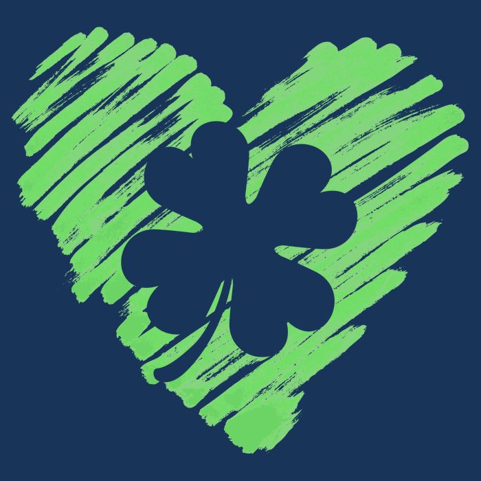Cute St Patrick's Day Scribble Shamrock Heart Infant Baby Jersey Bodysuit
