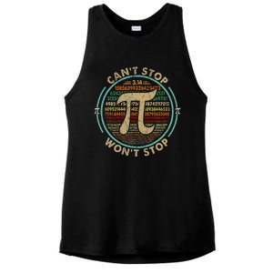 Can't Stop Pi Won't Stop Math Pi Day Funny Maths Club Gifts Ladies PosiCharge Tri-Blend Wicking Tank