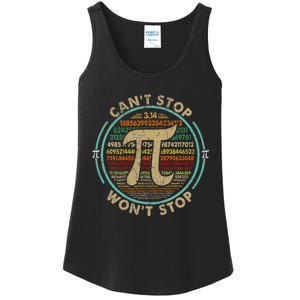 Can't Stop Pi Won't Stop Math Pi Day Funny Maths Club Gifts Ladies Essential Tank