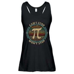 Can't Stop Pi Won't Stop Math Pi Day Funny Maths Club Gifts Ladies Essential Flowy Tank