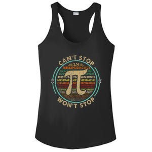 Can't Stop Pi Won't Stop Math Pi Day Funny Maths Club Gifts Ladies PosiCharge Competitor Racerback Tank