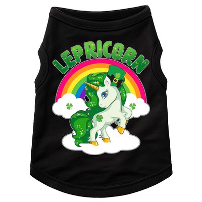 Cute St Patricks Day Rainbow Lepricorn Unicorn Leprechaun Doggie Tank