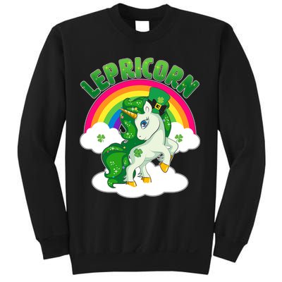 Cute St Patricks Day Rainbow Lepricorn Unicorn Leprechaun Sweatshirt
