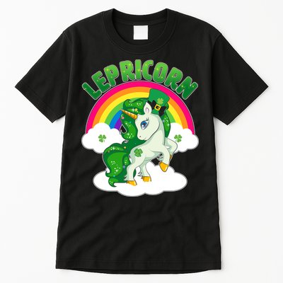 Cute St Patricks Day Rainbow Lepricorn Unicorn Leprechaun Tall T-Shirt
