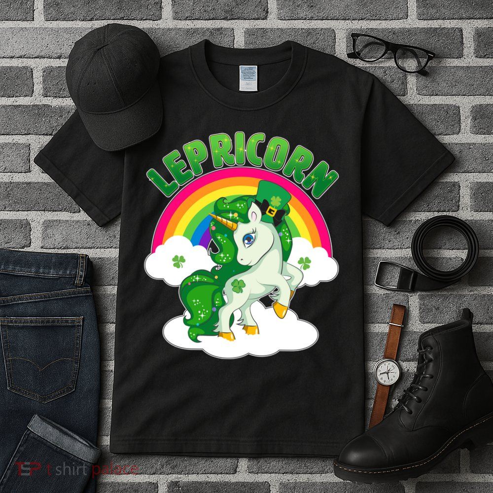 Cute St Patricks Day Rainbow Lepricorn Unicorn Leprechaun Tall T-Shirt