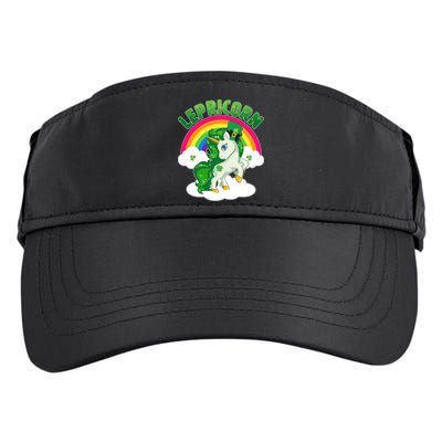 Cute St Patricks Day Rainbow Lepricorn Unicorn Leprechaun Adult Drive Performance Visor