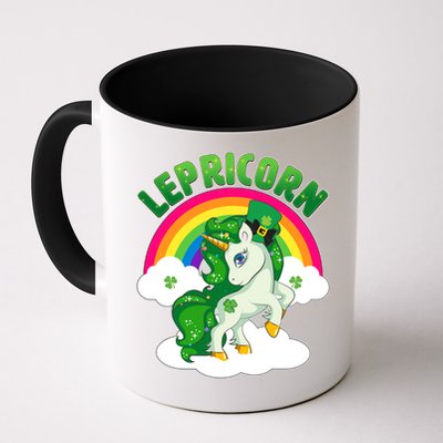 Cute St Patricks Day Rainbow Lepricorn Unicorn Leprechaun Mug