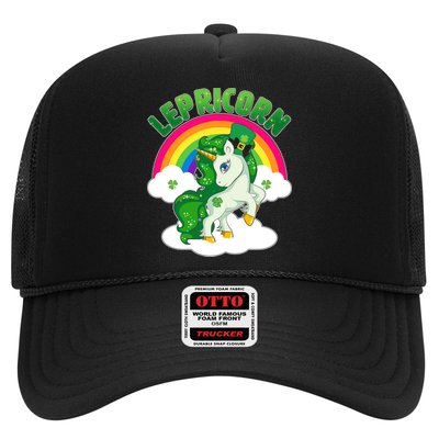 Cute St Patricks Day Rainbow Lepricorn Unicorn Leprechaun Trucker Hat