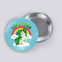 Cute St Patricks Day Rainbow Lepricorn Unicorn Leprechaun Button