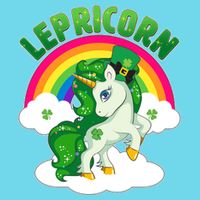 Cute St Patricks Day Rainbow Lepricorn Unicorn Leprechaun Button