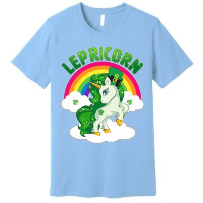 Cute St Patricks Day Rainbow Lepricorn Unicorn Leprechaun Premium T-Shirt