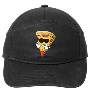 Cool Sunglasses Pizza Gift 7-Panel Snapback Hat