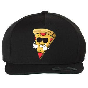 Cool Sunglasses Pizza Gift Wool Snapback Cap