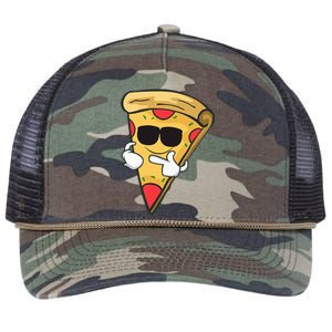 Cool Sunglasses Pizza Gift Retro Rope Trucker Hat Cap